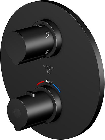 Steinberg Serie 100 Fertigmontageset für Unterputzthermostat mit 3-Wege-Umsteller, 10041233S