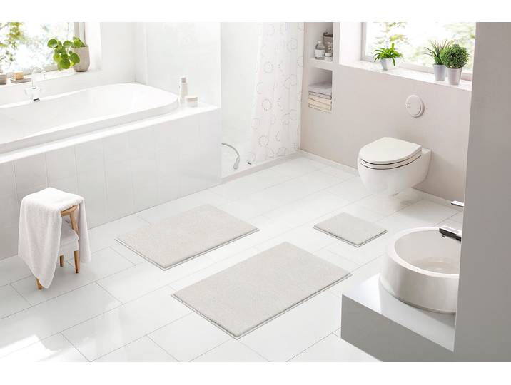 Badematte Ayla 50 x 80cm Weiß/Creme