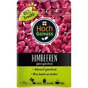 Hochgenuss Trockenfrüchte Himbeeren, gefriergetrocknet, ohne Zuckerzusatz, im Beutel, 30 g