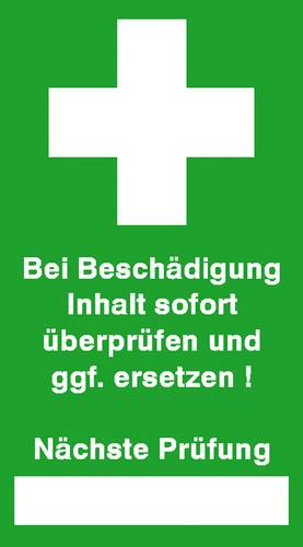 SafetyMarking 30.0975 Sicherheitssiegel Bei Beschädigung Inhalt sofort überprüfen Grün Folie selbstklebend (L x B) 45mm x 25mm