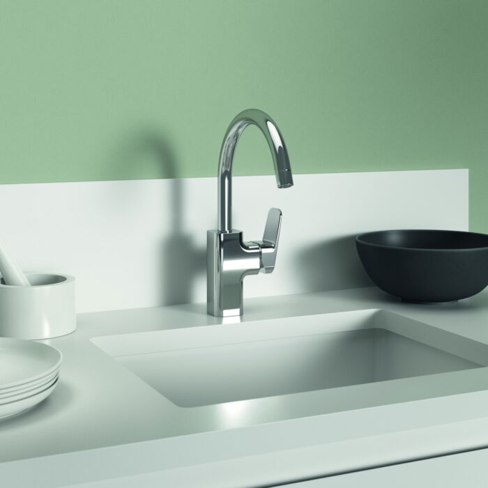 Ideal Standard Küchenarmatur BD335AA Niederdruck, chrom, mit Rohrauslauf