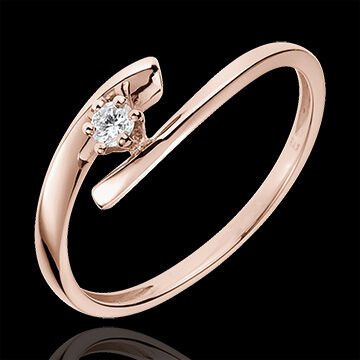 Edenly SolitÃ¤r Kostbarer Kokon - Orion - RosÃ©gold - 18 Karat
