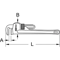 KS TOOLS Stahl-Einhand-Rohrzange 450 mm - 111.3520