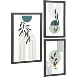 House Nordic Aspen Bilderrahmen-Set Schwarz 3-teilig, Schwarz - 21x30 cm & 30x40 cm