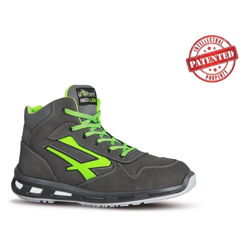 U-Power Sicherheitsschuhe HUMMER S3 CI Schwarz-Grün (S3, 45) (RL10174 45)