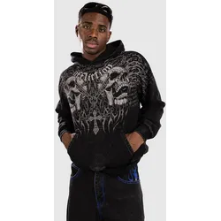 Affliction Decimation Hoodie black mineral wash Gr. XL