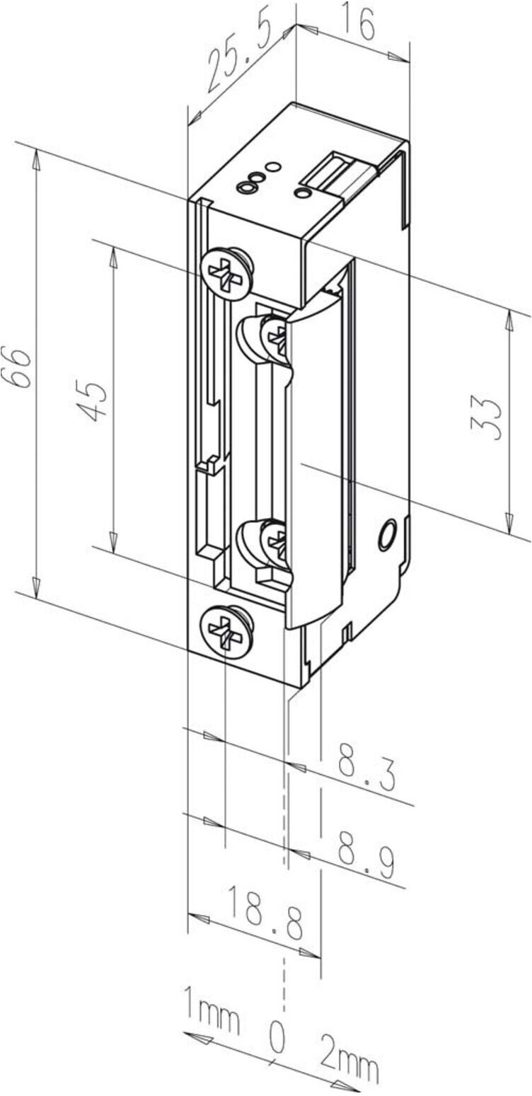 Assa Abloy effeff Radiustüröffner 118E o.Stulp,10-24V GS/WS 118E--------A71 (1207581)