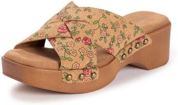 Women's Cadence Sandal by MUK LUKS in Natural Floral (Size 7 M)