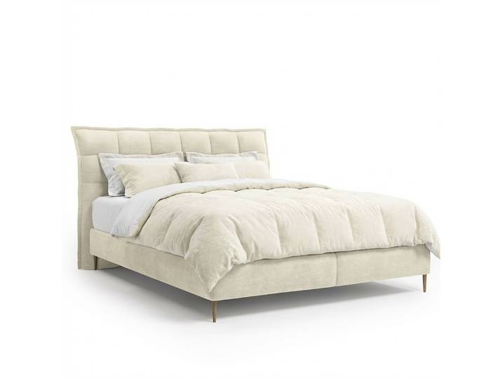 Boxspringbett 180 x 200cm Chenille Kiera Beige