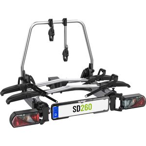 EUFAB Fahrradträger SD260 für Anhängerkupplung, 2 Fahrräder / 2 E-Bikes, ausziehbar, abschließbar