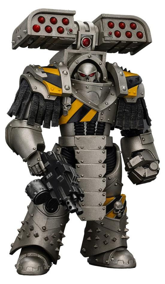 Joy Toy Warhammer The Horus Heresy Iron Warriors Tyrant Siege Terminator actiefiguur met raketwerper, 14 cm