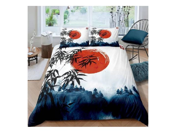 LuxusKollektion Kinderbettwäsche Bettwäsche 155x220cm 3tlg Bambus 3D Sonne