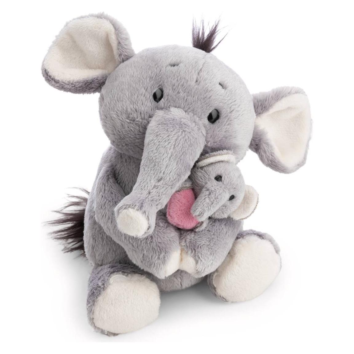NICI Plüsch Elefant mit Kind grau 20cm (20 cm) (62842)