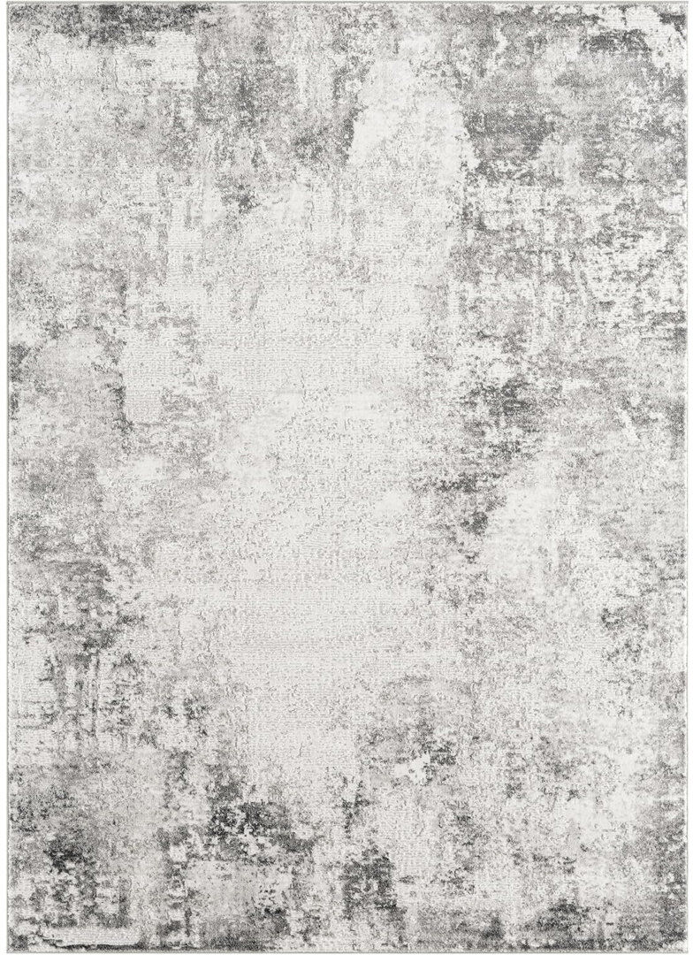 Ruglenza Home Ruglenza Modern Area Rug - Soft Pile Easy Clean Carpet for Living Room & Bedroom, Durable Synthetic Fibre, Stylish Home Decor Rug Grey-Distressed 160 x 230 cm