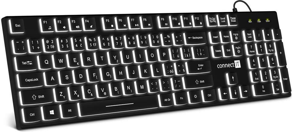 Connect IT CKB-5051-CS USB Membraan Toetsenbord, Volledige grootte, Zwart
