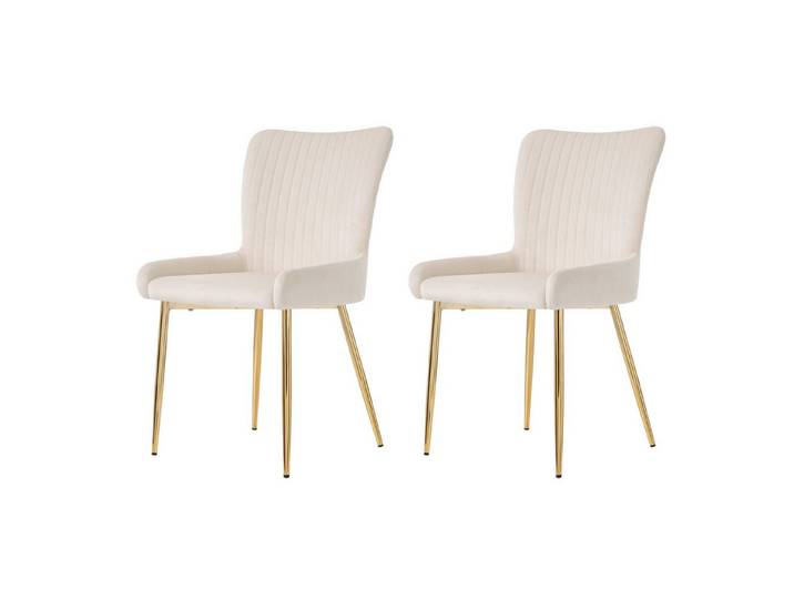 Odikalo Esszimmerstuhl Lounge-Stuhl 2er-Set Wohnzimmer Schlafzimmer vier Metallstützbeinen