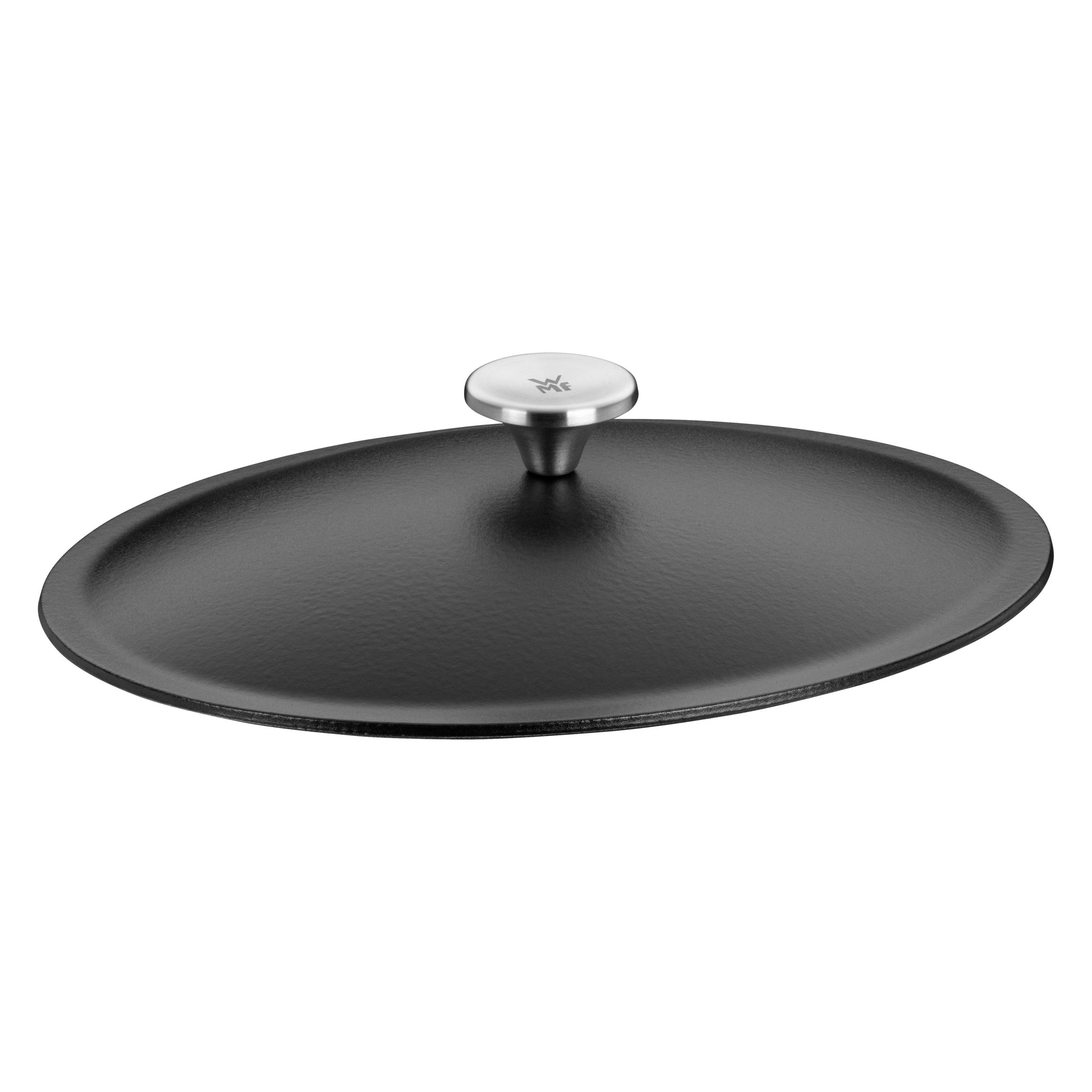 WMF Bräter oval mit Gussdeckel 30x23,5cm 5,0 l Gusseisen emailliert Induktion (Bräter + Schmortopf, Aluminium, 30 x 17 cm) (571364290)