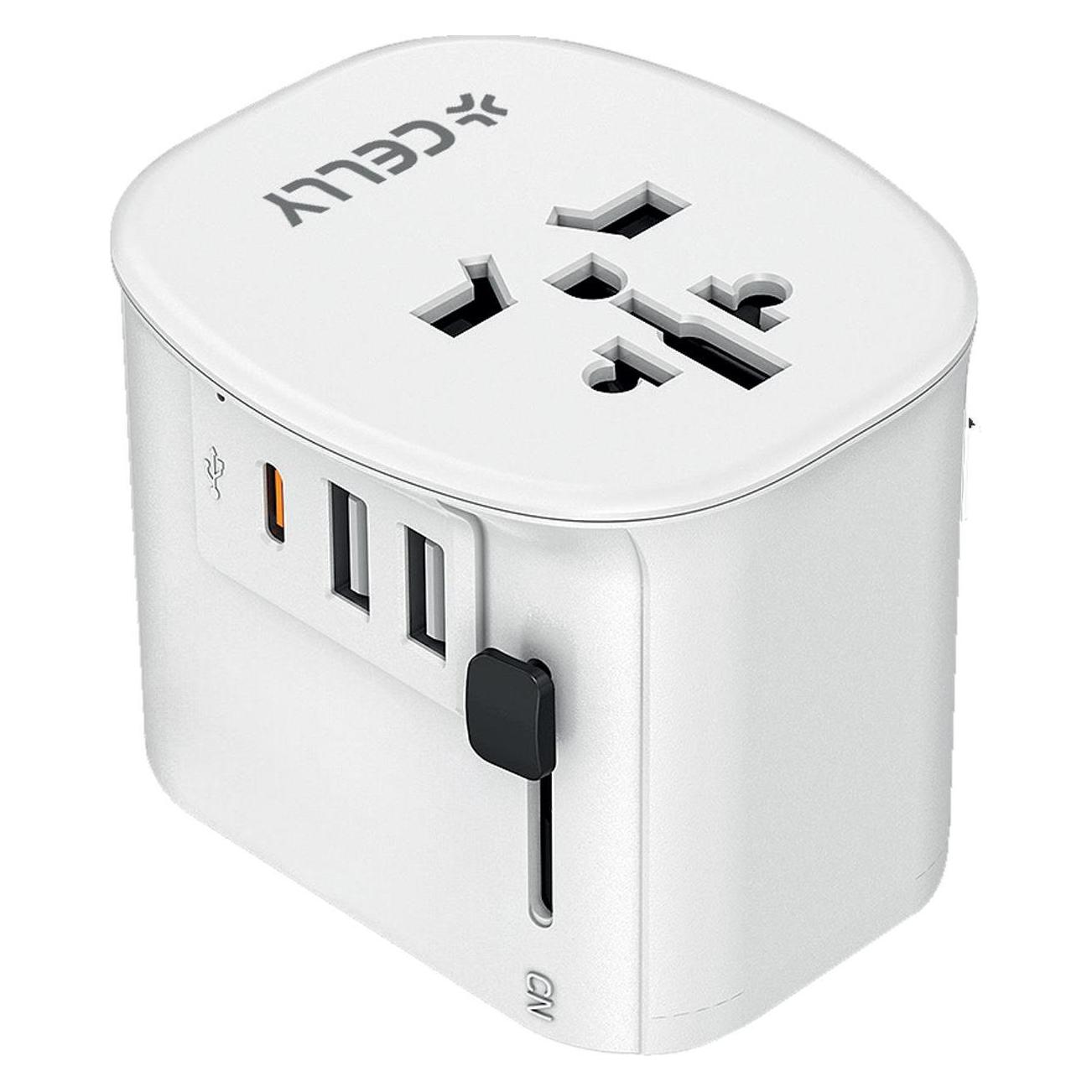 Celly Multiplug Travel Charger 30w (1 Stk.) (MULTIPLUG30WWH)