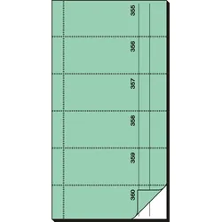 Sigel Bonbuch 360 Abrisse 105x200mm 65g/qm grün selbstdurchschreibend 2x60 Blatt