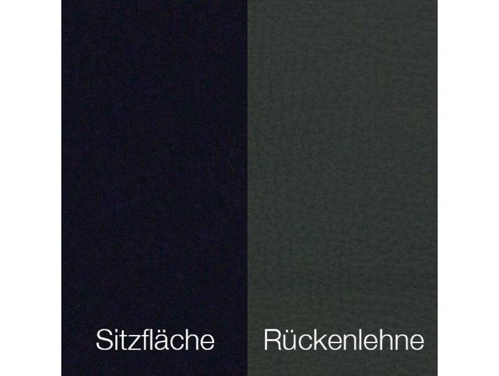 Contur Einrichten Penthouse Armlehnstuhl mit Schlittenfuß - Textilgewebe Future Zwart &amp; Leder Tendens Graniet - Standard Modern
