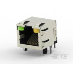 TE Connectivity TE AMP MODULAR JACKS - INVERTED AND LEDS MODULAR JACKS - INVERTED AND LEDS 2-406549-1 1 St.