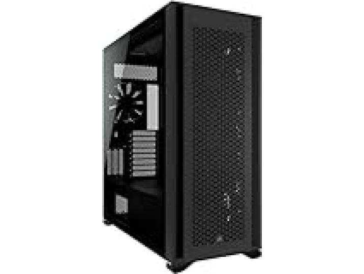 Corsair 7000D Airflow Boîtier PC ATX Grande Tour (Panneau Avant à Flux d’air Élevé, Trois Ventilateurs de 140 mm Inclus avec Répéteur PWM, Gestion des Câbles Facilement, Vaste Espace Interne) Noir