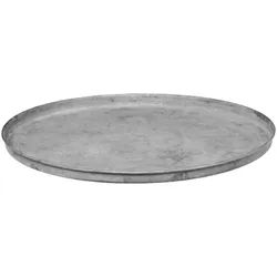 IB Laursen Kerzentablett Stillenat aus Metall mit Kante, Zinkfarben - Ø 35,5 cm