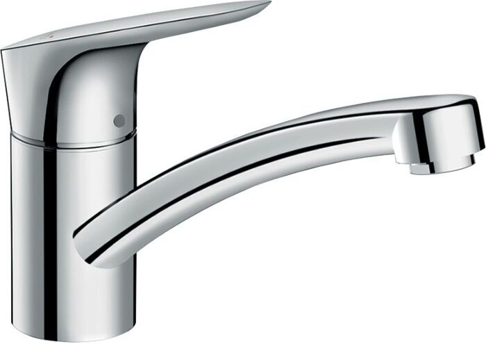 Hansgrohe Logis 120 Küchenarmatur 71837000 chrom, schwenkbarer Auslauf 360°, Coolstart Eco