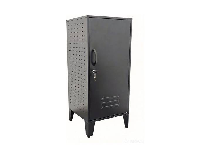 ayce Metallschrank hoch PEG 35 x 35 x 80 cm Schwarz