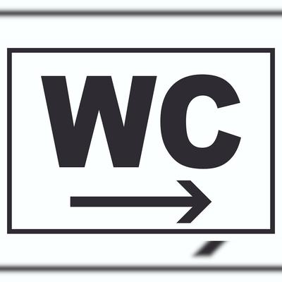 HB-Druck WC rechts Schild A5 (148x210mm)