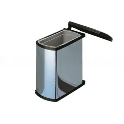 Hailo Abfallsammler 3418101 MF Swing bs Uno 18 Liter Edelstahl schwarz