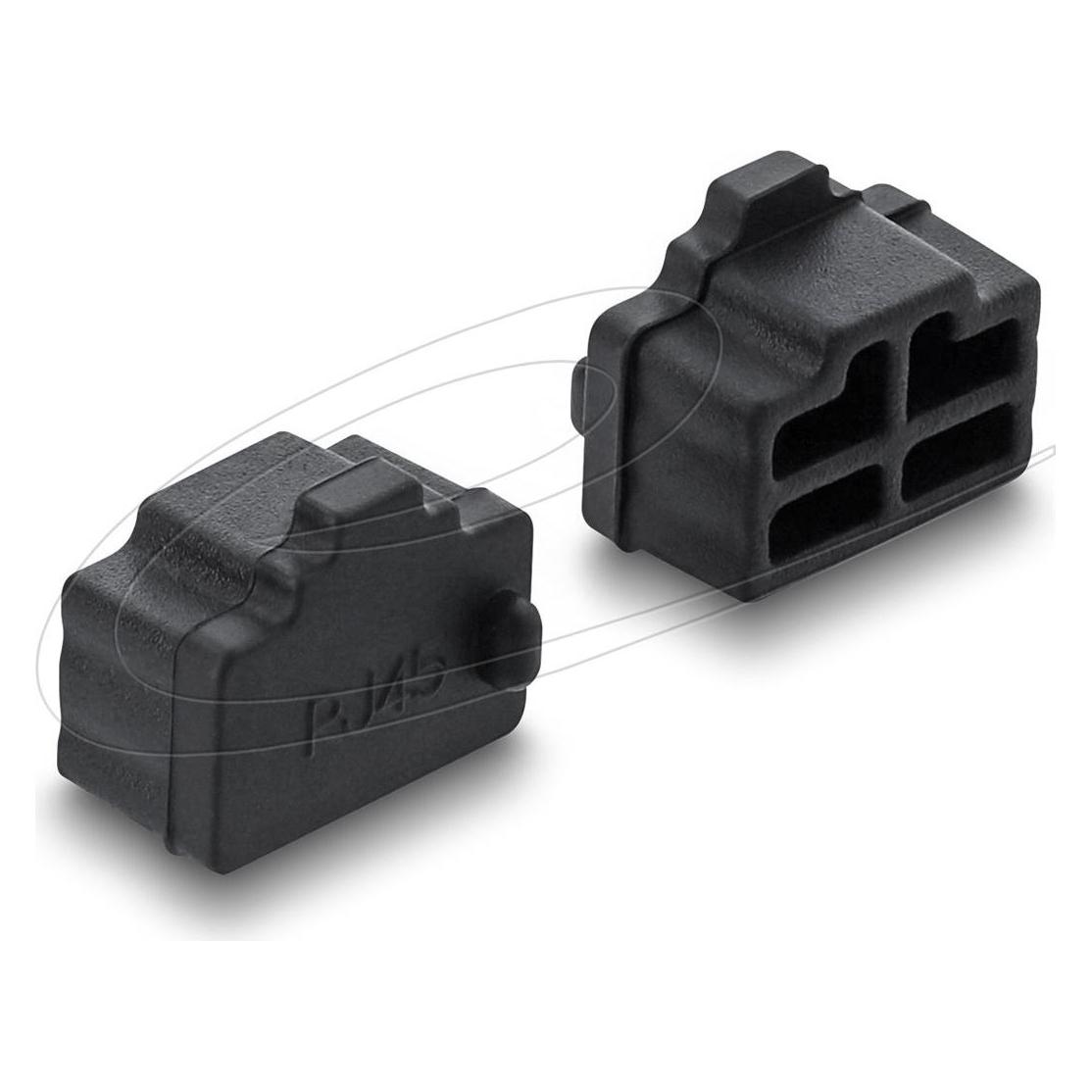 Delock Staubschutz für RJ45 Buchse 10 Stück Silikon schwarz (87547) (87547)