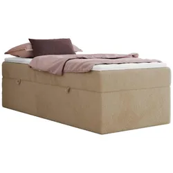 BOXBETT ZERO 90/200 - Beige Plüsch - H3 - Topper Visco