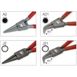 Kraftwerk, Zange, KW hightech Seegerring-Zangensatz (90 mm)