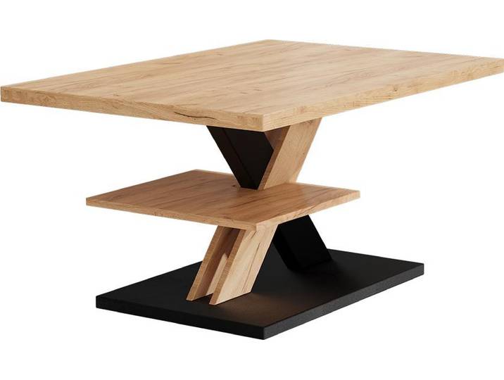 Table basse Vicco Arivo Noir 90x60cm avec tablette\, Model 55342
