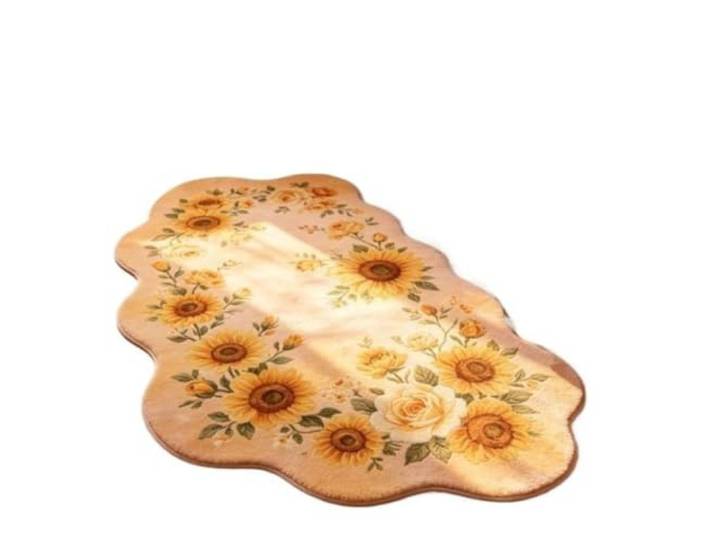 EnxJire Unregelmäßig geformter Schlafzimmerdekor-Teppich Blumenmuster-Teppiche for Wohnzimmer, dicke Plüsch-Nachttisch-Bodenmatte(San 244,100x200cm)