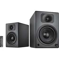 WAVEMASTER TWO PRO Aktives Regallautsprechersystem mit Bluetooth und Auto-Standby (Aktives Auto-Standby, Stone Gray