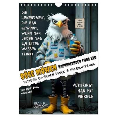 Böse Möwen - Kackkalender fürs Klo (Wandkalender 2027 DIN A4 hoch), CALVENDO Monatskalender