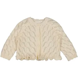 Feetje Ajour-Strickjacke Rüschen, natur, 80