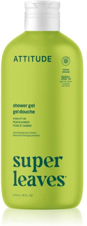 Attitude Super Leaves Pear & Amber gel de douche apaisant 473 ml