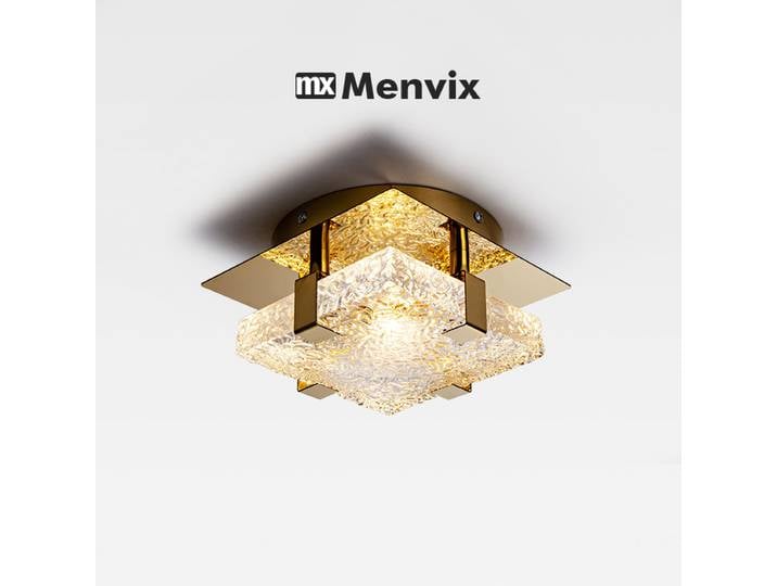 Menvix nordique métal cuivre verre LED décor plafonnier luxe Art maison lampe chambre Foyer Bar salle à manger luminaires