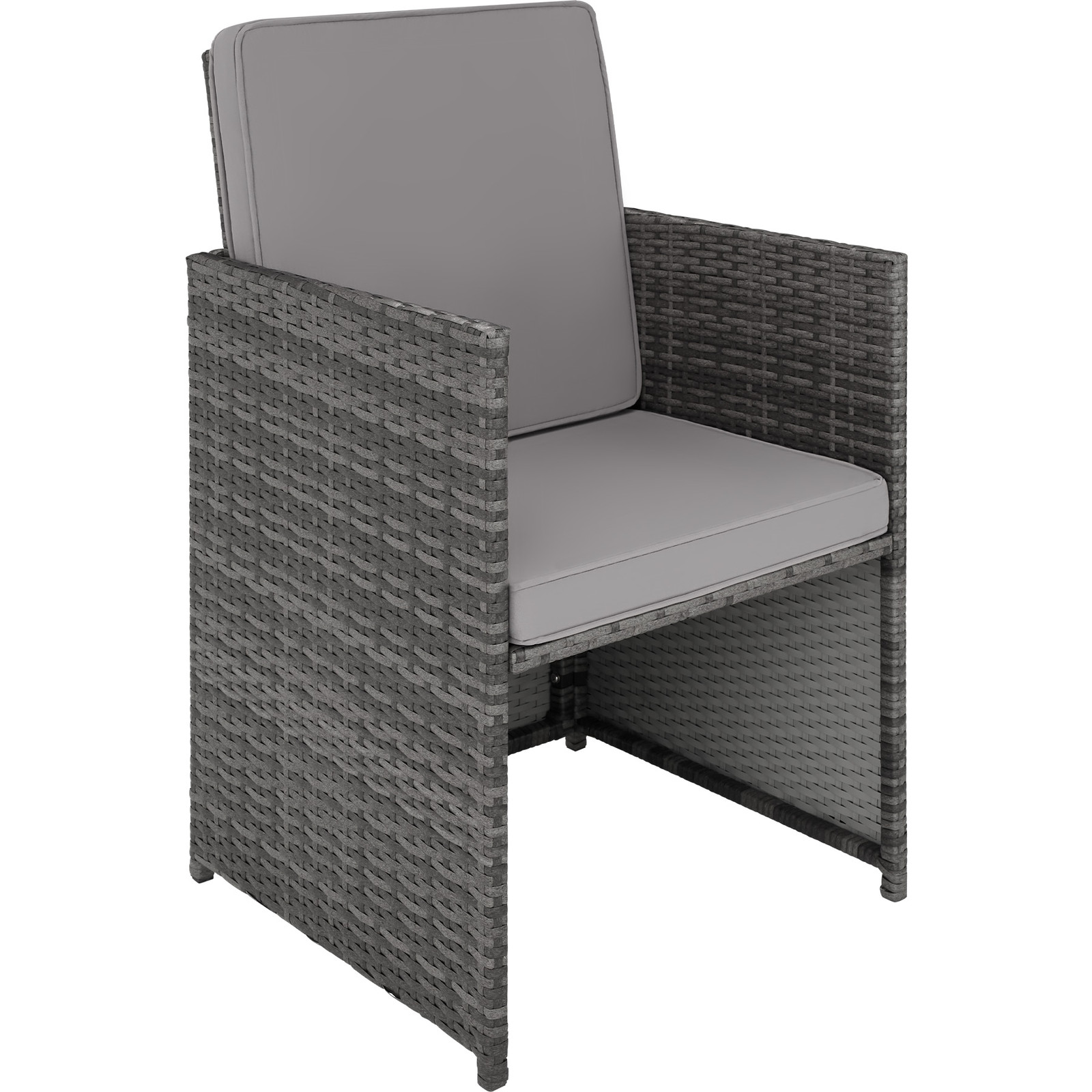 TecTake Wicker zitgroep Palermo 2+2+1 - grijs