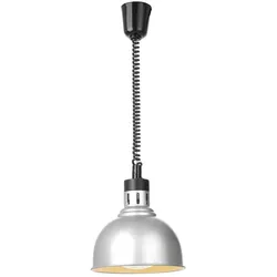 Hendi Höhenverstellbare Wärmelampe, kuppelförmig,, Silber, 230V/250W, Ø250x(H)207mm, Speisewärmer, Silber