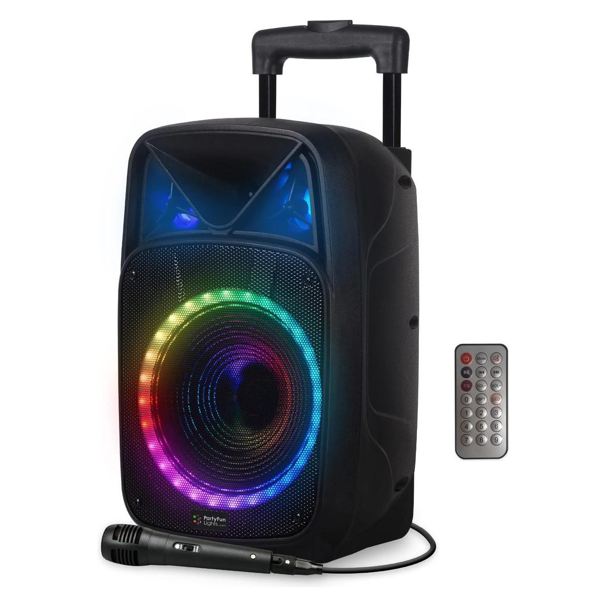 PartyFun Lights Party Fun Lights - Karaoke Party Speaker with Handle & Wheels - (605603) (605603)