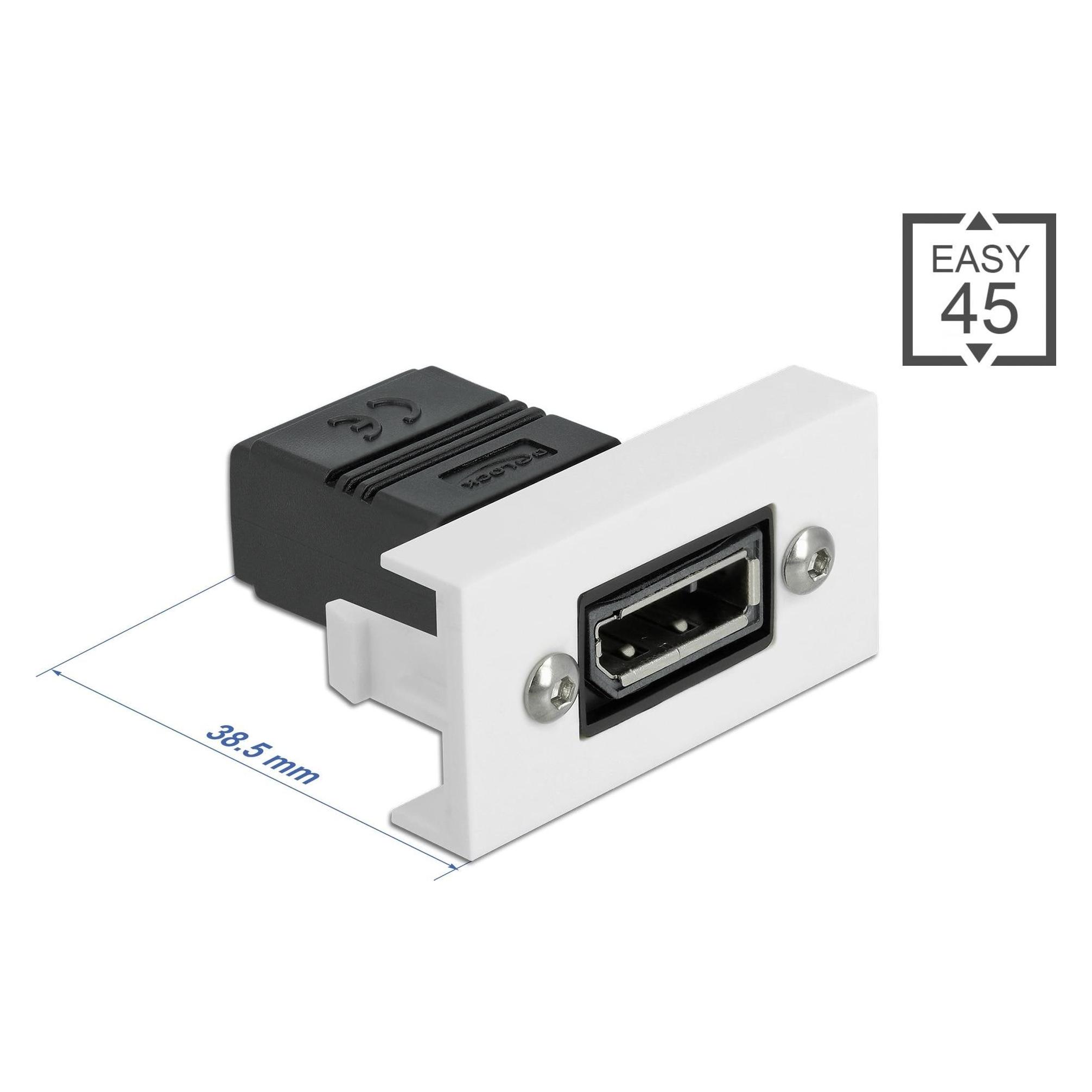 Delock Easy 45 snap-in module (DisplayPort, DisplayPort) (81305)