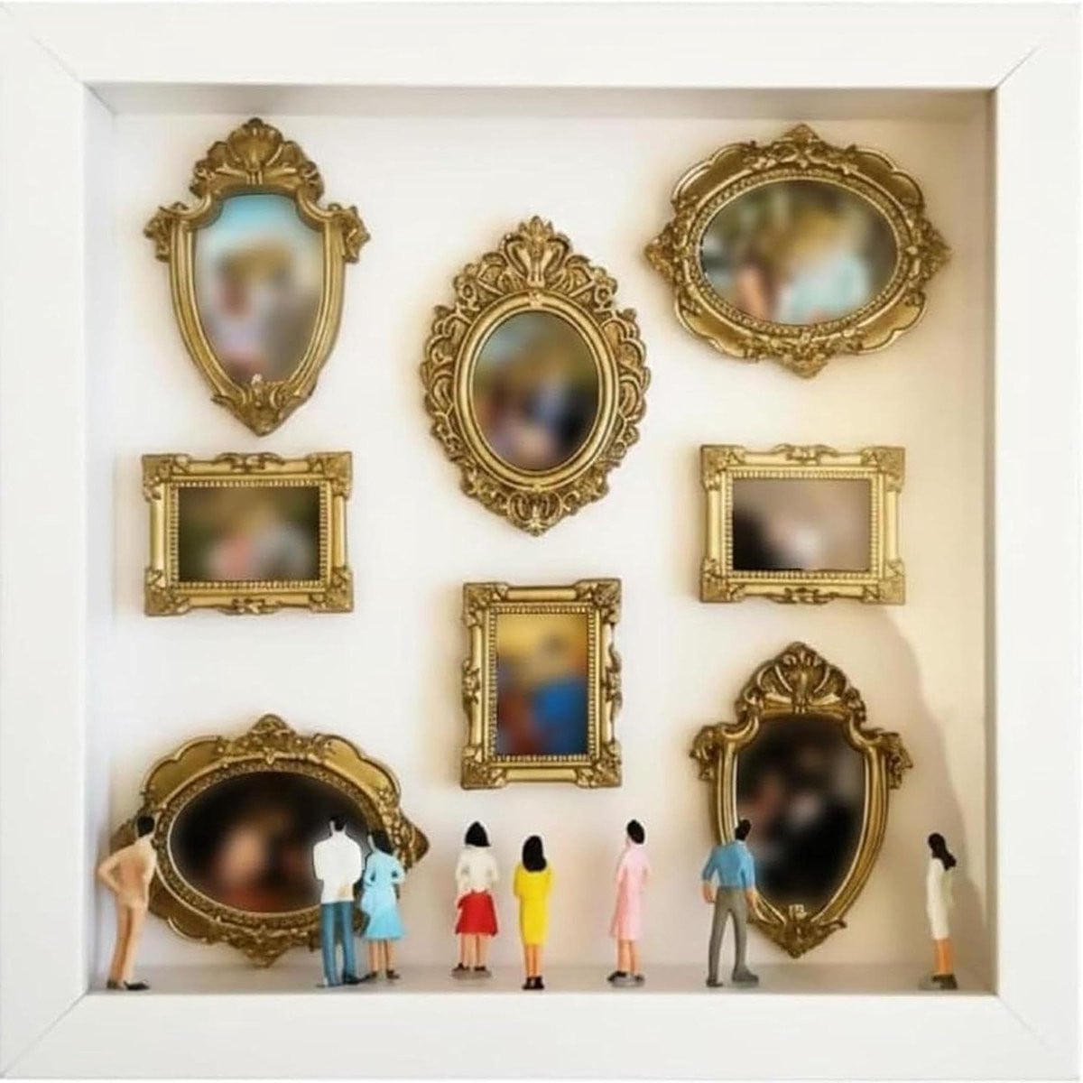 Museum Silhouet Doos Schaduw Vitrinekast Wit - 25 cm