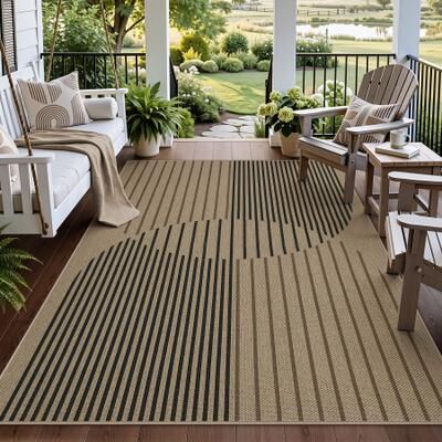 BLUEBELL Non‑Slip Washable Area Rug, Woven Jute Surface, Low‑Pile Foldable Carpet
