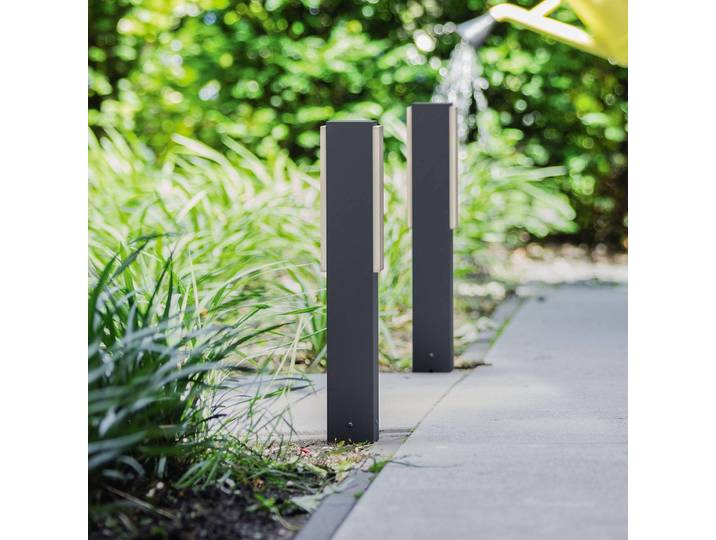 Philips LED Sockelleuchte Stratosphere, schwarz, Aluminium, Modern, LED Außenleuchte