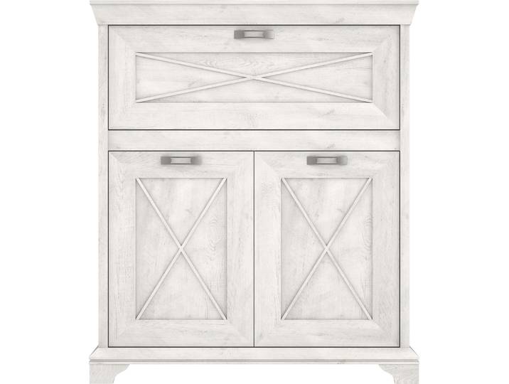 Kommode FORTE Kashmir , weiß (pinia weiß), B:123cm H:143,3cm T:48,2cm, Dekorfolie, Sideboards, Kommode, Breite 123 cm, Topseller