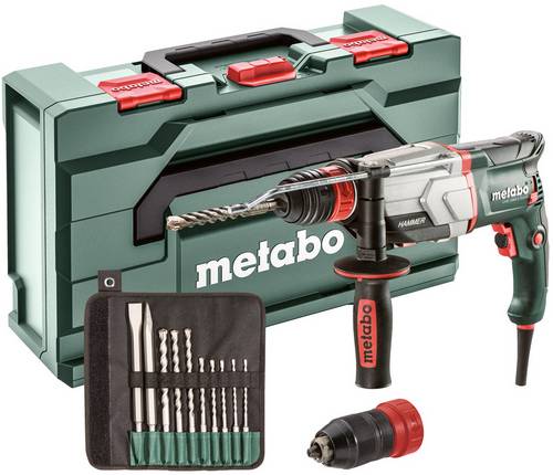 Metabo UHE 2660-2 Quick Set SDS-Plus-Meißelhammer, Bohrhammer, Kombihammer 800W inkl. Koffer, mit Zubehör